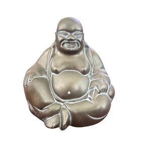 Vintage Happy Buddha Statue Figurine Home Decor‎ Asian Art Sculpture Brass